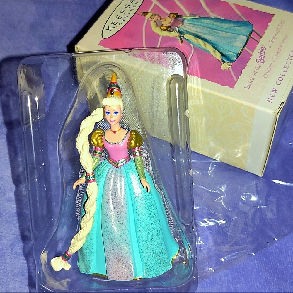 HALLMARK 1997 RAPUNZEL SPRING COLLECTION Keepsake Barbie Doll Ornament; 4" Tall